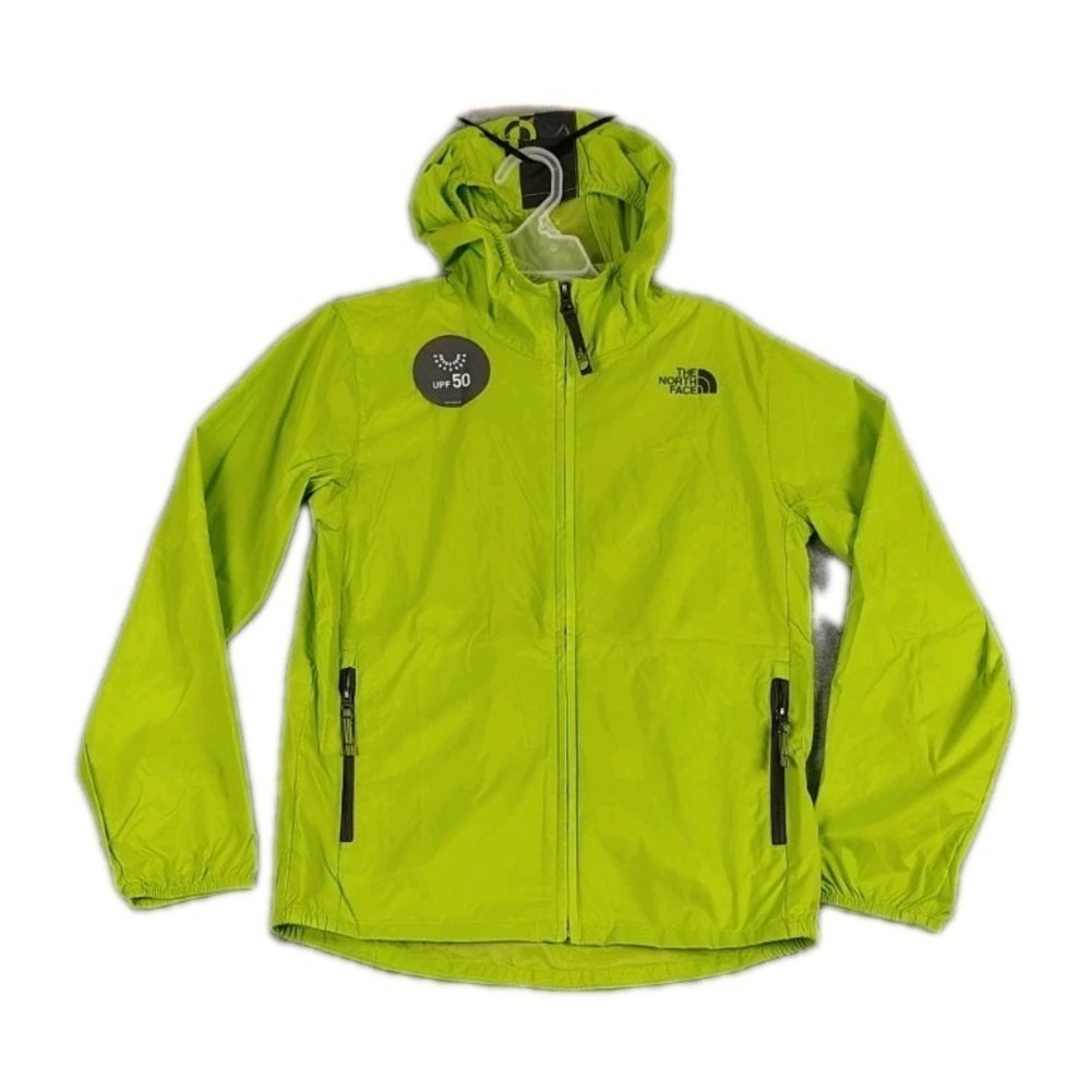 NWT The NorthFace Youth/JR Flurry Windwall  Hoodie Size M(10-12) Lime Green